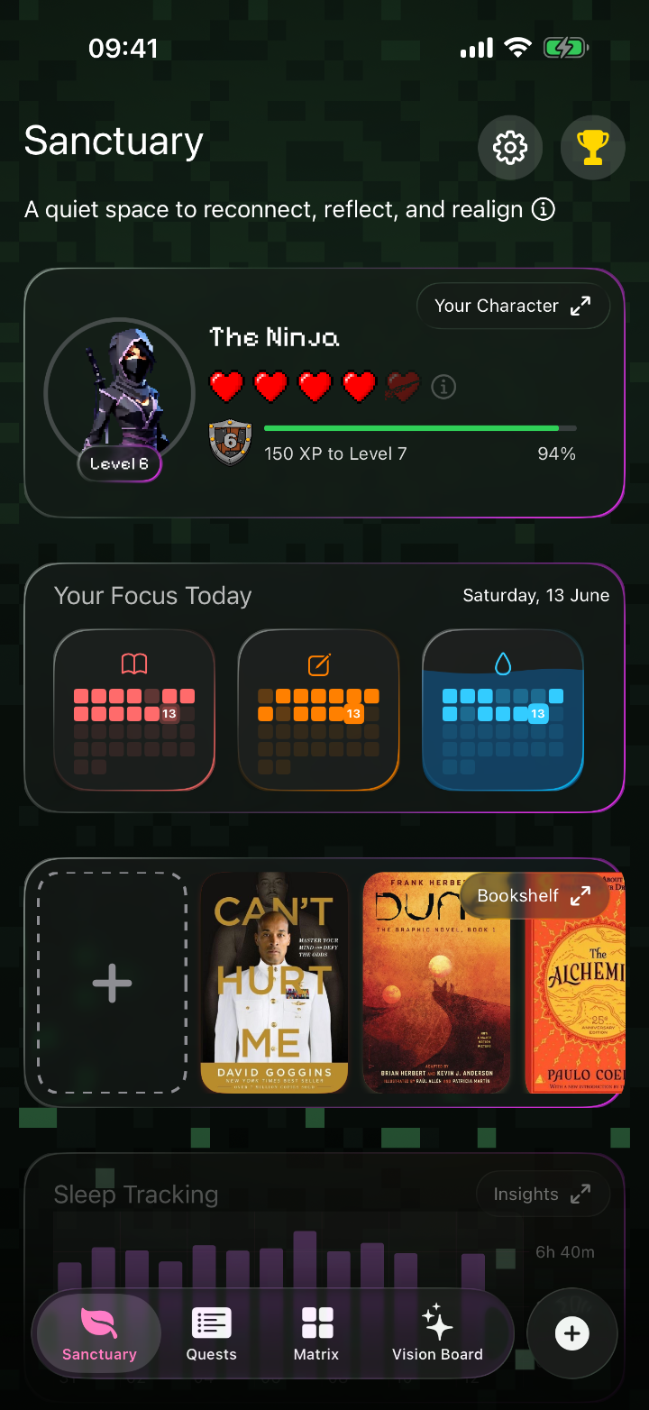 Sanctuary home screen